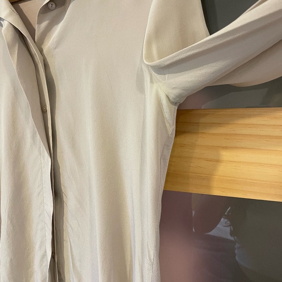 Falconeri Silk Collared Shirt size small tanned / beige - Picture 7 of 13